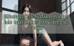 92lottery 2025 đánh giá 1 phút trên iOS 17 lừa cộng tác viên
