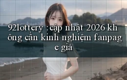 92lottery cập nhật 2026 không cần kinh nghiệm fanpage giả