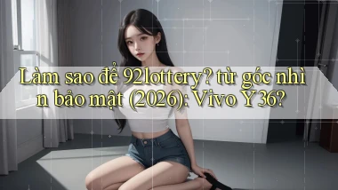 Làm sao để 92lottery từ góc nhìn bảo mật (2026) Vivo Y36
