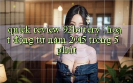 quick review 92lottery hoạt động từ năm 2015 trong 5 phút